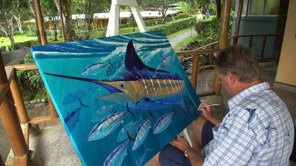 Guy Harvey Painting Blue Marlin © John Bell